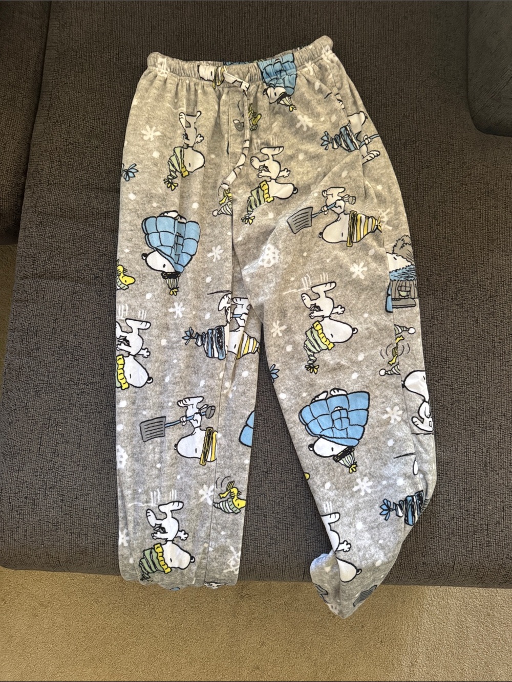 Gray Snoopy Pajama Pants